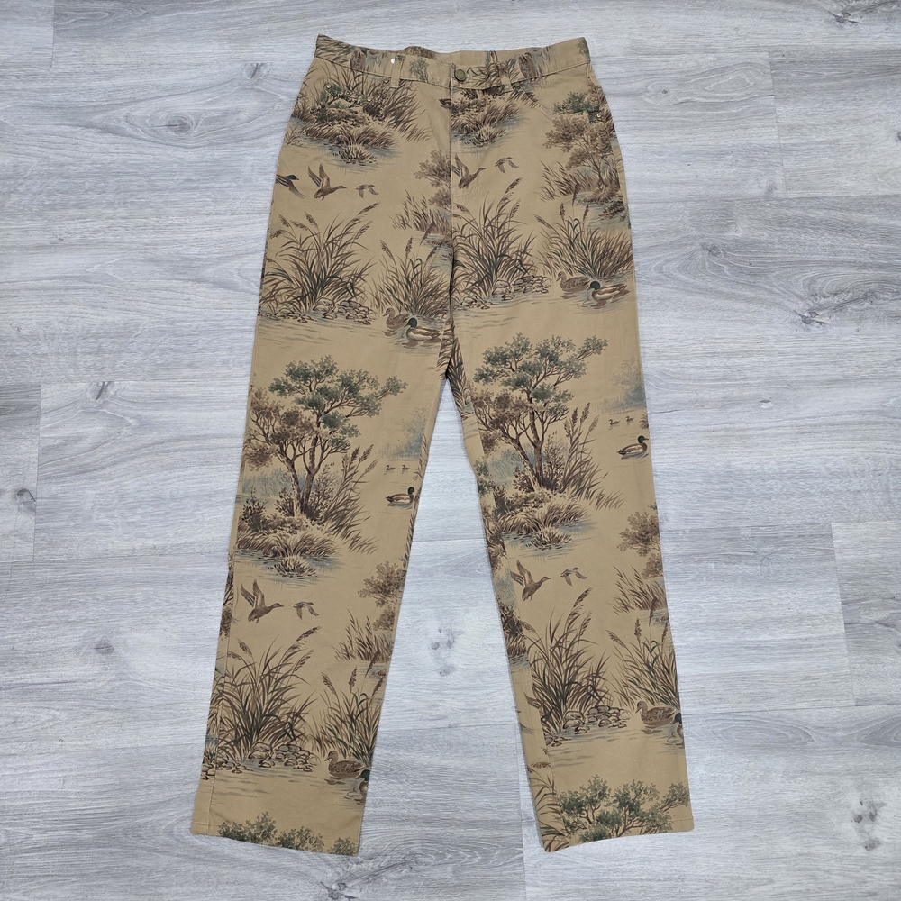 Vinyage Ralph Lauren Men's Khaki Nature Print Chinos